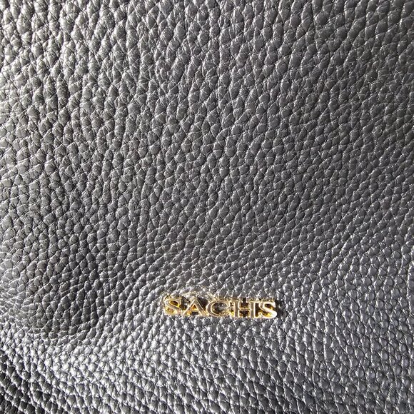 Sachs Lederwaren Pebbled Black Leather Crossbody NWT - Picture 4 of 14